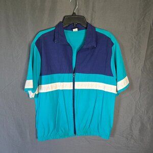 Vintage Sea Island Polo Jacket Mens Medium Activewear Pockets 90s Color block